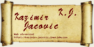 Kazimir Jačović vizit kartica